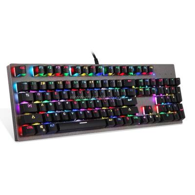 China Multimedia Keys Motospeed Brand Mechanical Keyboard Gaming Backlit Mechanical Keyboard With Aluminum Alloy Panel for sale