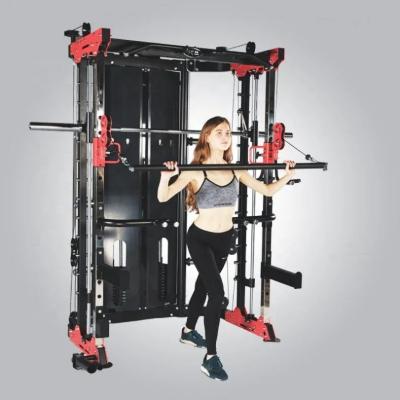 China Universal Home Multifunctional Home Power Cage Crossover Cable Body Building Squat Rack With Gym Exercising Smith Weightlifting Machine for sale