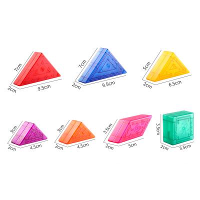 China Jigsaw Educational Toy Kid Colorful Magnetic 3D Tangram Board Games Toy Logical Thinking Training Drawing Educational Toy For Children for sale