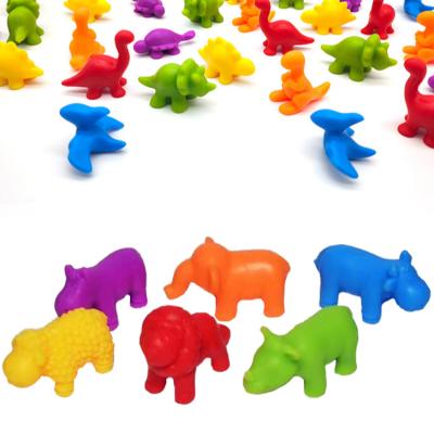 China .inactive educational best-selling classification baby first counting toys classification toys early educational colorful mini dinosaur for sale