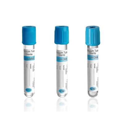 China Blue Cap 5ml,10ml Laboratory Test Sodium Citrate Vacuum Blood Collection Pt Tube For Blood Coagulation Test for sale