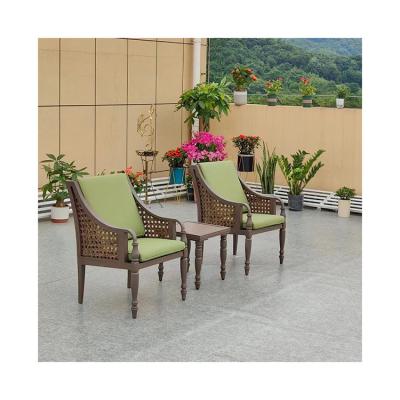 China Modern Factory Made Blue Single Seater Sofa Furniture Garden Chair Outdoor Rattan Sofa for sale