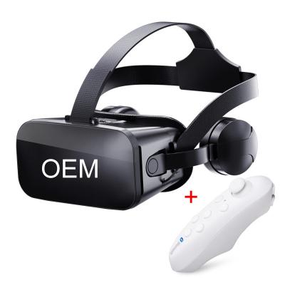 China Mobile Phone Put In VR Glasses For Watching 3D Video New Style Virtual Reality Smart 3D VR Glasses Immersive Experience VR Headset With Earphone for sale