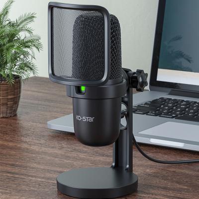 China Professional 24bit Wired Microphone 192khz USB Live Streaming Broadcast Microphones For Sing Video Recording for sale