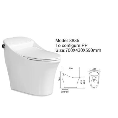 China Easy-cleaning Modern High Quality Modern Sanitary Commode One Piece Ceramic Toilet Tankless for sale