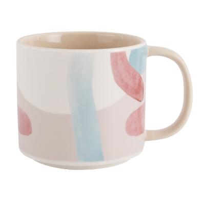 China Sustainable Manufacturer Personalized Nordic Simply Porcelain Drinking Mug for sale