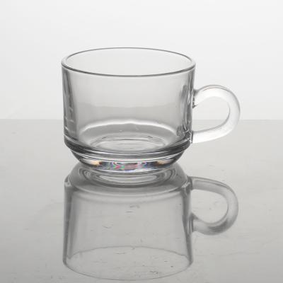 China Drinkware 160ML Soda Lime Glass Home Tea Mug for sale