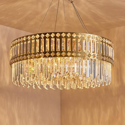 China First-class titanium modern luxury stainless crystal chandelier for sale