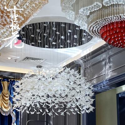 China Modern New Arrival Customized Fiberglass Butterfly Chandelier for sale