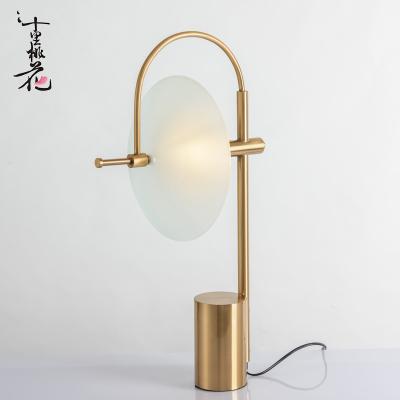 China Modern creative white galss lamp shape with metal base for living room and bedroom for sale