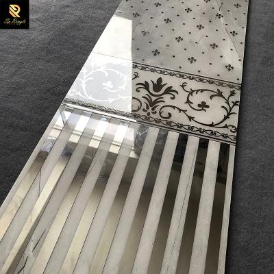 China Springletile 30x60 Fliesen Style Mirror Strip Tiles Room Borders European and American Silver Gray Ceramic Designer Wall Tiles for sale