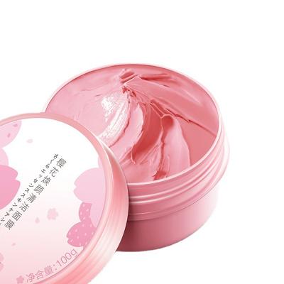 China New ODM Vegan OEM Factory Skin Care Moisturizer Item Deep Pore Cleansing Sakura Face & Body Clay Mud Mask for sale