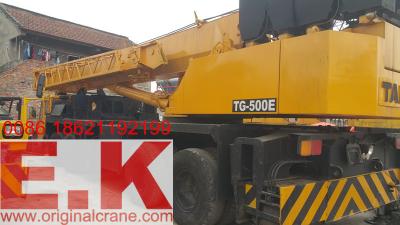 China Japanese Used Crane 50ton boom truck crane, tadano mobile crane boom crane truck (TG500E) for sale