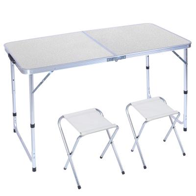 China Folding Rectangle Extendable Rectangle Folding Table and Chair Set Dining Table Easy Carry Outdoor Portable Table for sale