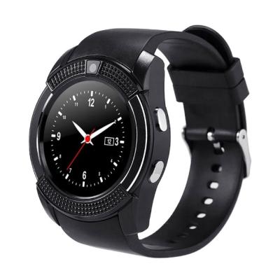 China V8 Smart Round Screen Chronograph Watch Fashion Card Socket Phone Adult Watch for sale