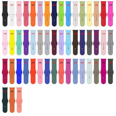 China Sport 38mm 40mm 42mm 44mm Sport Silicone Band Watch Strap Strap for sale