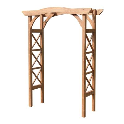 China Easily Assembled Popular Wooden Climbing Plants Wedding Garden Arch Stands Axles Trellis Pergola for sale