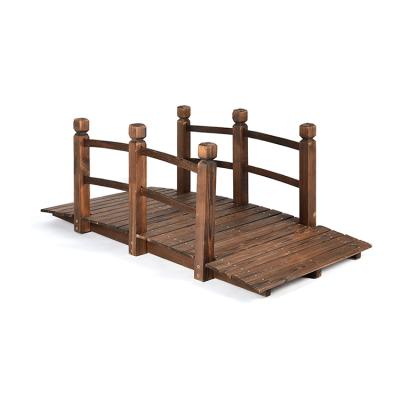 China Easily Assembled Outdoor Decoration Timber Garden Wooden Bridges for sale