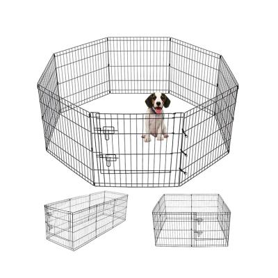 China Breathable Portable Open Foldable Pet Tent Movable Detachable Fence Playpen Dog Cages Metal Settlements for sale