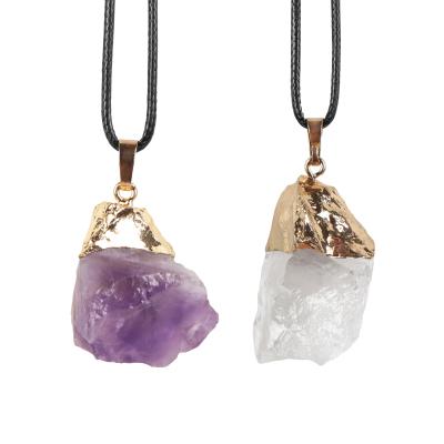 China China Natural Amethyst Crystal Quartz Gemstone Rough Tumbled Quartz Rock For Pendant, for sale