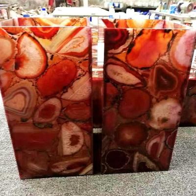 China Various China Agate Gemstone Light Box For Decoration for sale