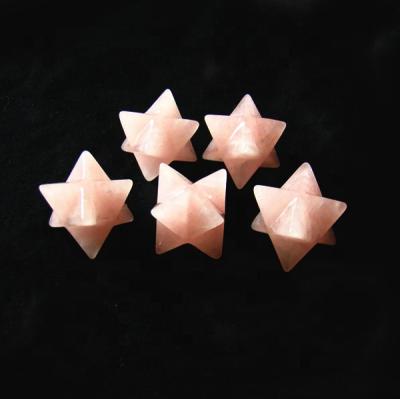 China Europe magic rose octagonal quartz merkaba for sale gemstone for sale