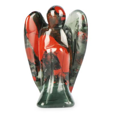 China Guardian Angel Stones Reiki Healing Crystal Angel Blood Figurine from China Africa Hand-carved gemstone statue for decoration&gift for sale