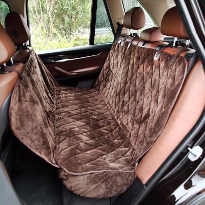 China Suede Fabric Pet Car Bed Cover Removeable Dog Car Seat Cover for sale