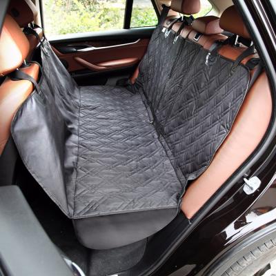 China Polyester Dog Car Moving Back Seat Cover With Hand Rest Zippers for sale