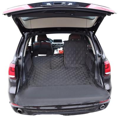 China Durable Black Car Trunk Mat With Two Zippers For Seat Drop Down for sale