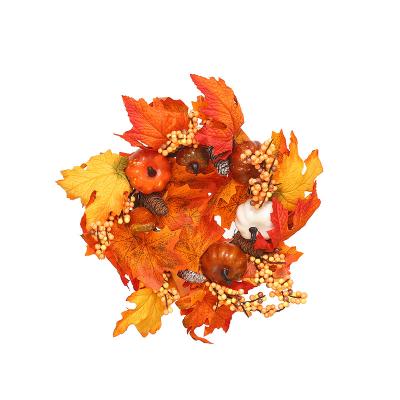 China Christmas Home Decor Party Wholesale Garlands Decorative Swags Supplies Door Garland Christmas Halloween Maple Leaf Garlands for sale