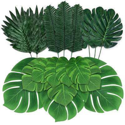 China Large artificial palm leaves of environmental protection decor simulation leaf turtle green boneless back props flower arrangement for sale