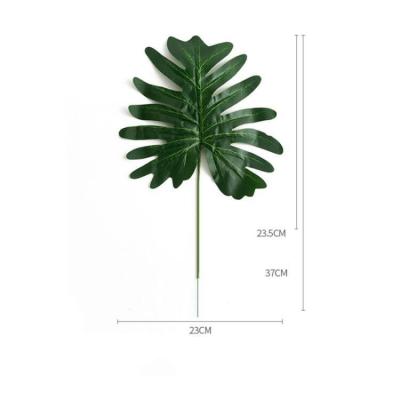 China Monstera Green Wholesale Oversized Decorative Artificial Palm Leaves Table Flower Arrangement Environmental Protection Table Decor for sale