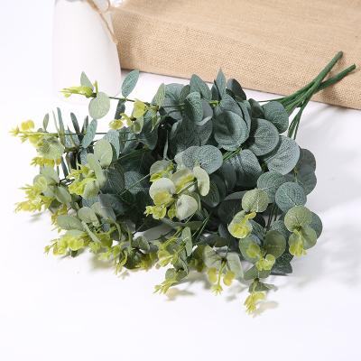 China Environmental Protection Wholesale Green Wedding Decoration Leaf Artificial Eucalyptus Leaves For Packaging Decorations for sale