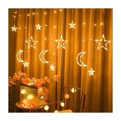 China Wholesale Christams Home Decoration Christmas String Led Outdoor Remote Control Decorative Moon Star Light Christmas Tree Decoration Lights for sale