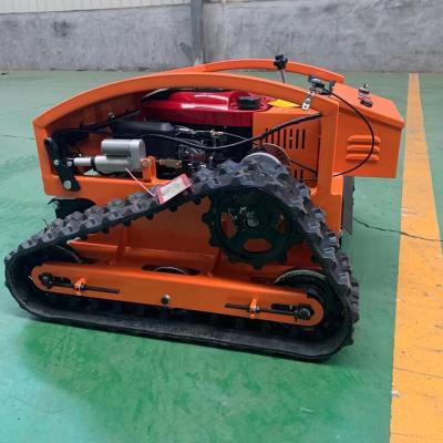 China New 2-Stroke Crawler Mower Remote Control Chassis Lifting Smart Garden Weeding Equipment Oil-Electric Hybrid Mini Mower for sale