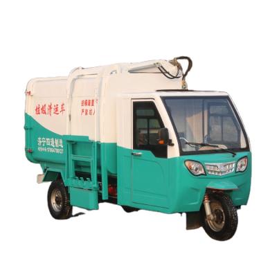 China Retail Garbage Truck 3 Wheel Electric Tricycles Self Loading Garbage Truck Te koop