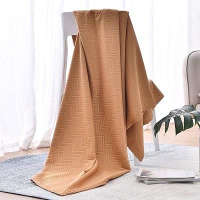 China PORTABLE recycled high quality soft and thick patterned jacquard blanket for sale