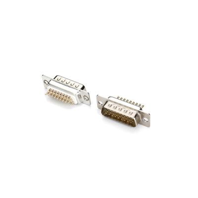 China Brass or Phosphor Bronze DB9 DB15 DB25 DB37 9/15/25/44 Male Female Straight Post Connector Double Rows Triple Rows Connector D-sub for sale