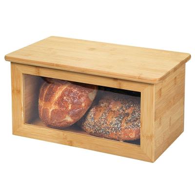 China Viable natural bamboo bread bin bread storage box for sale for sale