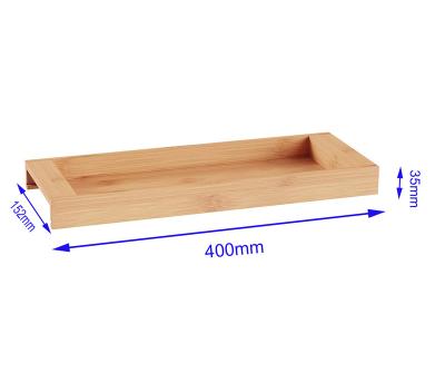 China Eco Friendly Bamboo Wood Vanity Tray For Bathroom Decor for sale