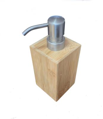 China Eco Sustainable Bamboo Soap And Lotion Pump Dispenser For Bathroom And Kitchen for sale