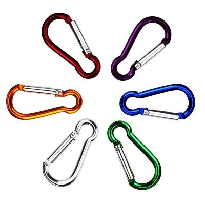 China Heavy Duty Hook Metal Spring Clip Aluminum Carabiner Logo Small Lock Climbing Keychain Heavy Industry Breaking China Custom Wholesale Hook Safety for sale