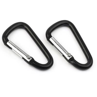 China Metal Spring Clip Aluminum Carabiner Heavy Duty Hook 5kn Logo Small Lock Climbing Keychain S Breaking Heavy Industry Custom Safety Hook Wholesale for sale