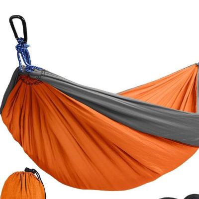 China Modern Nylon Outdoor Camping Double Person 210t Parachute Nylon Hammock With Tree Straps for sale