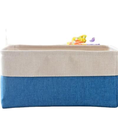 China Casual Delicate Wash Personalized Fabric Cotton Linens Storage Basket Bag For Women for sale