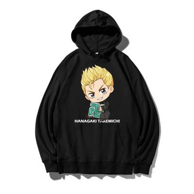 China High Quality Casual Tokyo Avenger Print Anti-wrinkle Drop Shoulder Custom Unisex Hoodies Casual Hooded Sweatshirt for sale