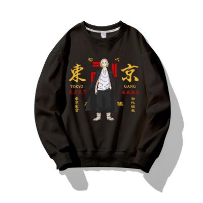 China Anti-wrinkle Tokyo Avenger Customized High Quality Black Unisex Drop Shoulder Sweatshirt Hoodies for sale