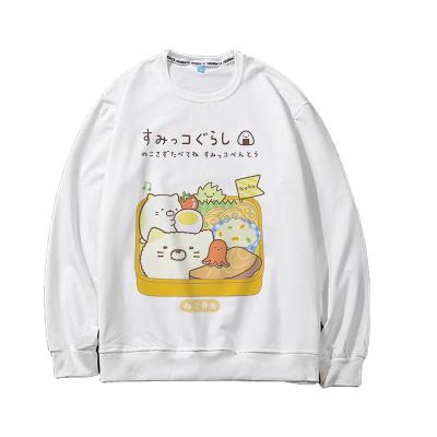 China Anti-Wrinkle Children's Cartoon Print Sumikko Gurashi Comic Kid Clothes White Matching Sweatshirt for sale