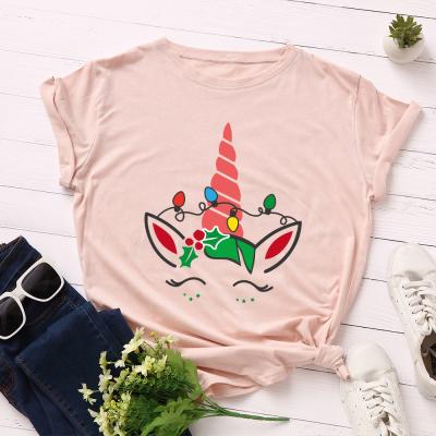 China Digital Print Breathable Custom Womens Size Cheap T Shirt Girls Teens Crew Neck Loose Shirt 2021 for sale